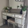 Mirrored Makeup Table and Chair Image 3