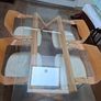 Dining table with glass top and 4 chairs Image 3