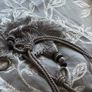 Luxury Grey Embroidered Eyelet Curtains Image 3