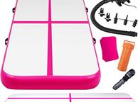 main image for ad Inflatable PVC Track  Gymnastics Gym with Electric Air Pump,  5L x 1W x 0.1Th metres Air Gymnastics Track Tumbling Mat/ Inflatable Gymnastics Tumble Track Gym Mat for Home Use/Training/Cheerleading/Yoga/Water Fun
