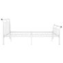 Bed Frame White Metal 160x200 cm Image 3