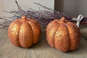 Pumpkins with glitter