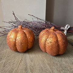Pumpkins with glitter
