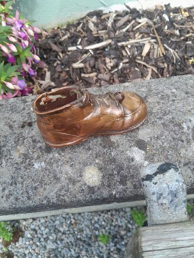 old child copper shoe