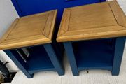 2 Marine Blue Lamp tables Ex display
