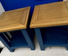 2 Marine Blue Lamp tables Ex display