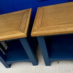 2 Marine Blue Lamp tables Ex display