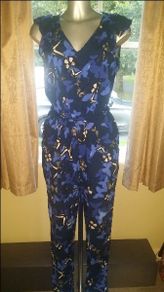 Brand new Redherring Navy Jumpsuit Butterflies pattern size UK10EUR38 Postage included