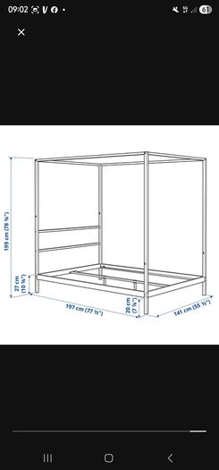 IKEA Vitarna Standard Double Bed