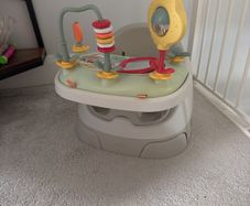Bug 3-in-1 Floor & Booster Seat with Activity Tray - Pebble Grey