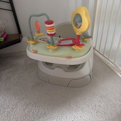 Bug 3-in-1 Floor & Booster Seat with Activity Tray - Pebble Grey