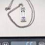 Signed British Mackintosh Style Sterling Silver & Amethyst Necklace, London 1999 Image 10
