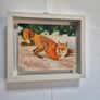 Red fox -oil paint - framed Image 6