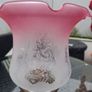 Beautiful Antique Victorian British made Cranberry Oil Lamp Image 10