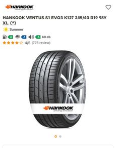 Hankook Ventus S1 Evo3 K127 245/40 R19 98y Xl Summer Tyre X1