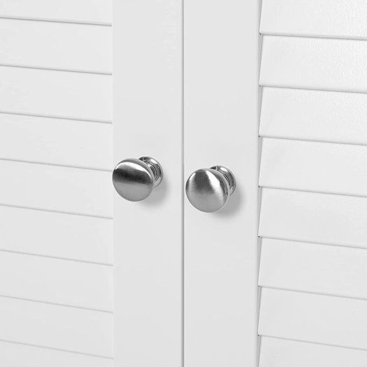 Bathroom cabinet with double door Bathroom cabinet with open compartment  white or grey