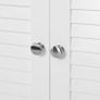 Bathroom cabinet with double door Bathroom cabinet with open compartment  white or grey Image 6