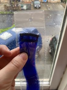 Blue hair extension