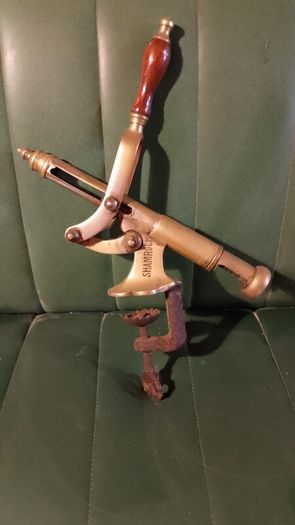 Brass Corkscrew Counter Mounted