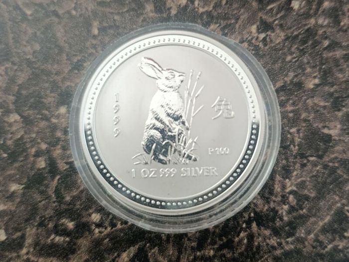 Rare 1999 Lunar Series 1 .Year of the Rabbit Silver Bullion Coin