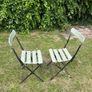 Pair of 1930s Vintage Green Folding Garden Chairs Image 3