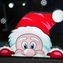 Christmas Window Stickers, Peeping Santa and Rudolph Window Clings Snowflake Decal for Xmas Window Decoration (FREE POSTAGE) Image 2