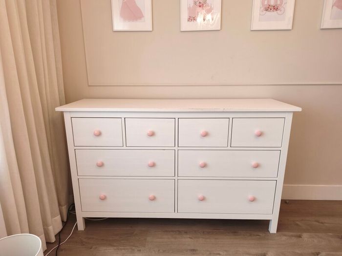 HEMNES Chest of 8 drawers. White stain. 160x96 cm.