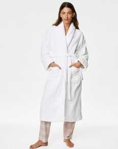 M&S Pure Cotton Towelling Dressing Gown Brand New