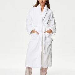 M&S Pure Cotton Towelling Dressing Gown Brand New
