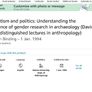 Pragmatism and politics: Understanding the emergence of gender research in archaeology (David Skomp distinguished lectures in anthropology) Image 2