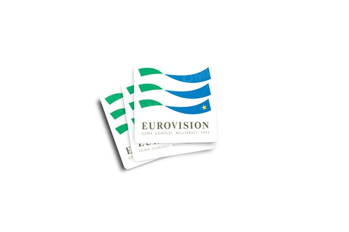 Eurovision Mill Street Ireland 1993 Glossy Stickers 3-Pack