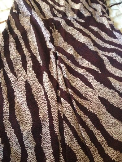 NEW With Tags! Burgundy/Cream Zebra Print High Neck Playsuit (Size 10)