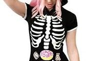 Littleforbig skeleton glow in the dark bodysuit romper