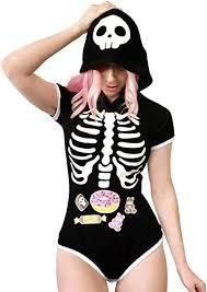 Littleforbig skeleton glow in the dark bodysuit romper