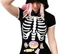 Littleforbig skeleton glow in the dark bodysuit romper