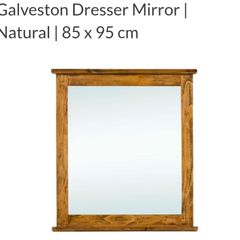 Galveston Dresser Mirror | Natural | 85 x 95 cm