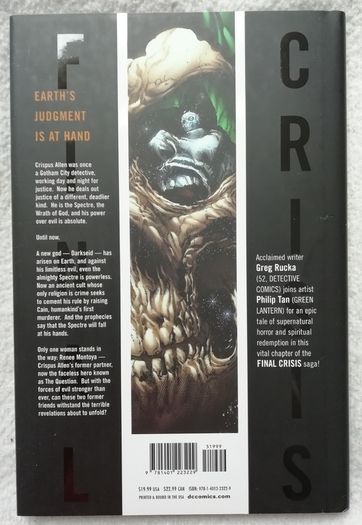 FINAL CRISIS: REVELATIONS Hardcover Graphic Novel. By Greg Rucka and Philip Tan. DC Comics.