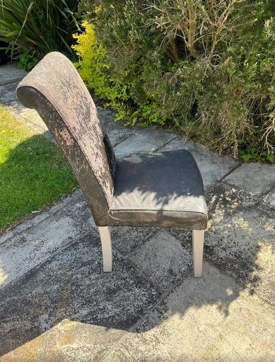 roll top leather dining chairs
