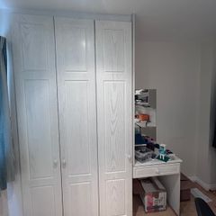 White Wardrobe & Matching Dressing Table / Drawers