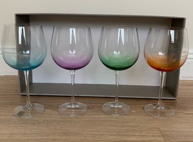 4 Tipperary Coloured Gin / Wine Glasses