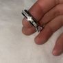 silver ring with diamonds Image 2
