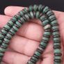 Vintage Tire Shape Jade & Bone Beads Necklace 24 inches Image 3