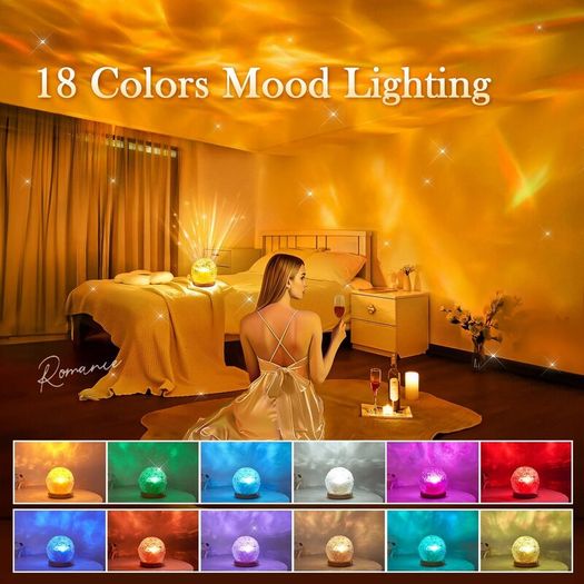 Sunset Lamp for Bedroom,216 Modes Mood Lighting & Sensory Lights,Dimmable Night Light Projector for Bedroom,Remote+USB Control Northern Lights Projector &Aurora Light Projector,Gifts for Teenage Girls