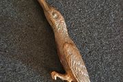 Bronze model of a kingfisher.