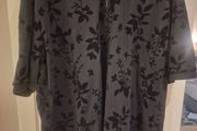 Black Floral Zip Polo shirt