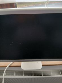 Apple Computer Monitor Model Number A1081 Cinema Display With Adapter And Power Cables.