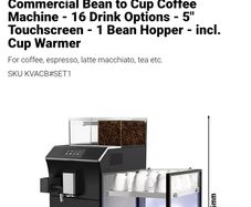 Bean to Cup Coffee Machine  Brand New