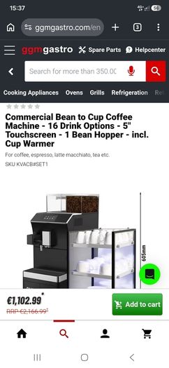 Bean to Cup Coffee Machine  Brand New