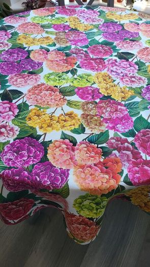 Round tablecloth  -160 cm. "Hydrangea "  100% cotton.