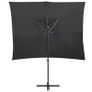 Cantilever Umbrella with Double Top Anthracite 250x250 cm Image 3